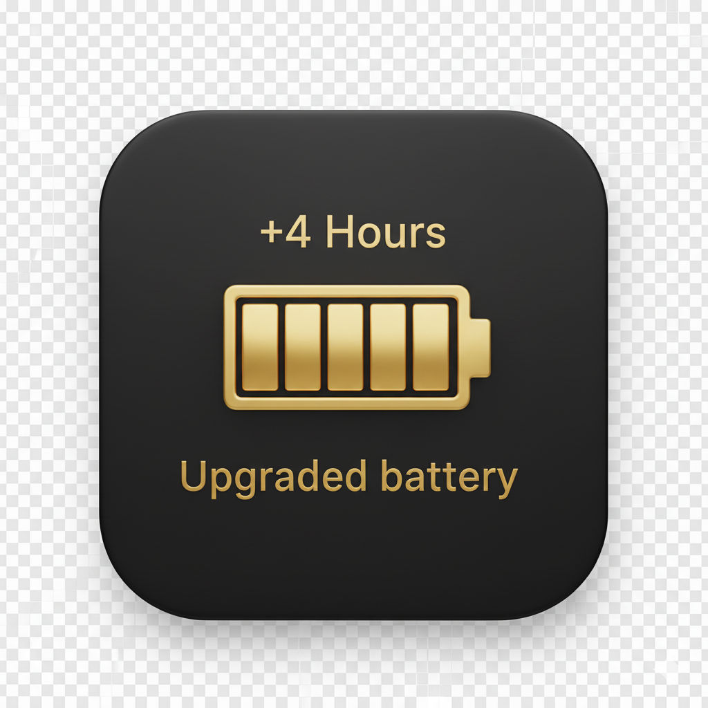 +4 Hour Upgraded Battery